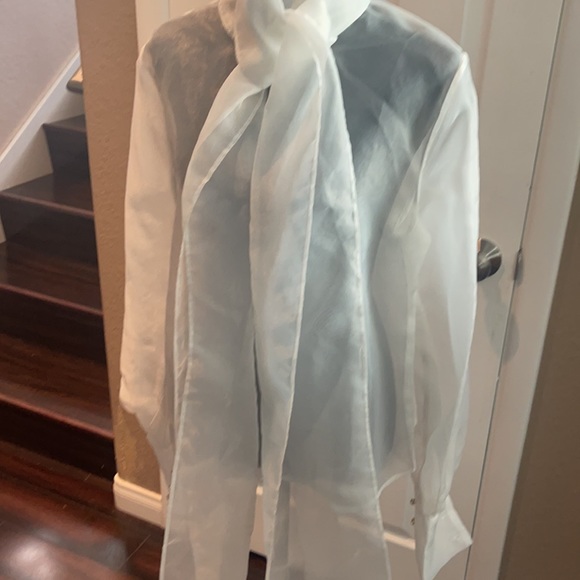 COPY - A white sheer women’s blouse size large - Picture 8 of 8